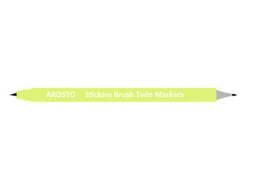 Artist Brush Twin Markers đánh dấu bút hiệu suất cao cho quà tặng khuyến mãi
